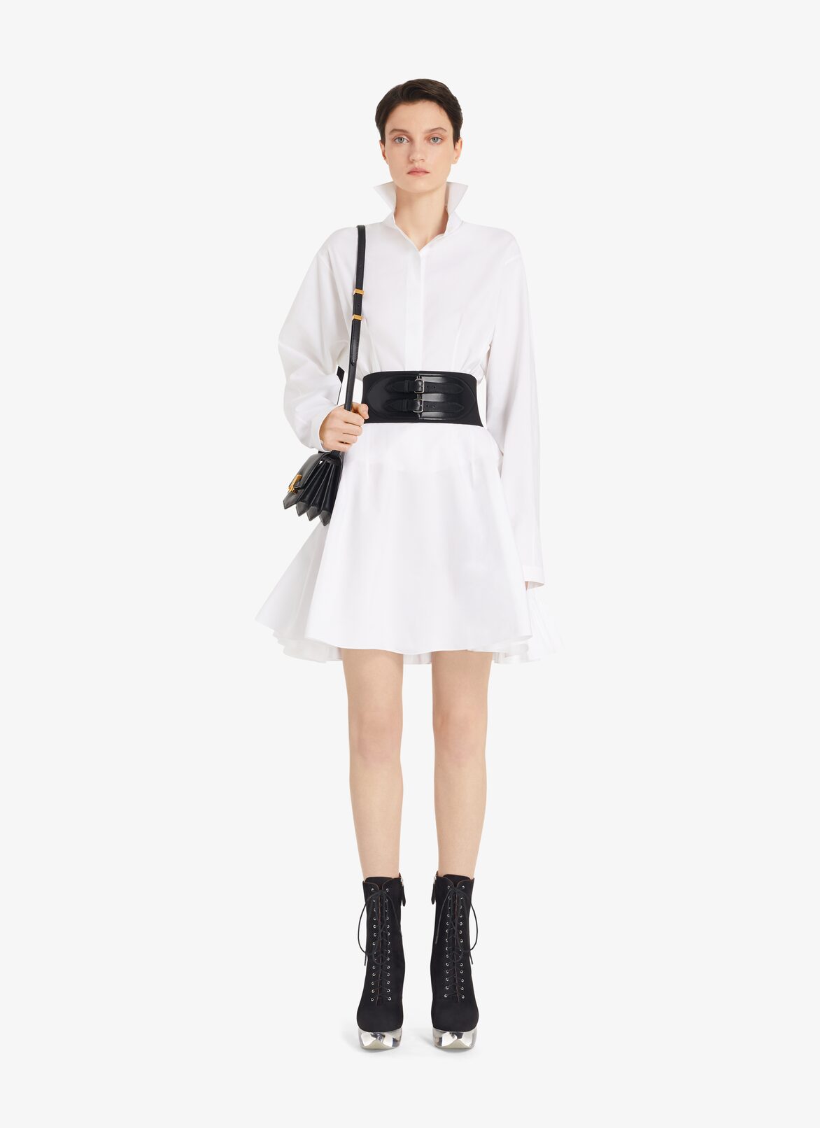 Ruffle Skirt in cotton ALAÏA WHITE RUFFLE SKIRT IN COTTON